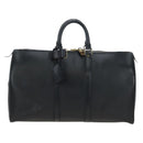 LOUIS VUITTON Epi Keepall 45 Boston Bag Black M42972 LV Auth 191864V-13
