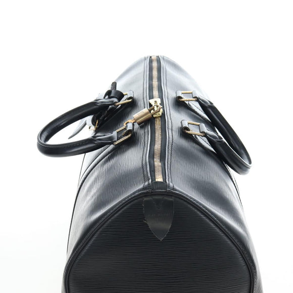 LOUIS VUITTON Epi Keepall 45 Boston Bag Black M42972 LV Auth 191864V