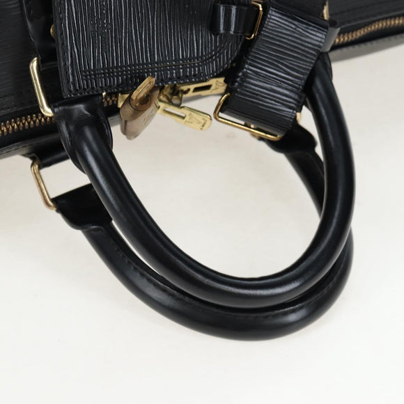 LOUIS VUITTON Epi Keepall 45 Boston Bag Black M42972 LV Auth 191864V