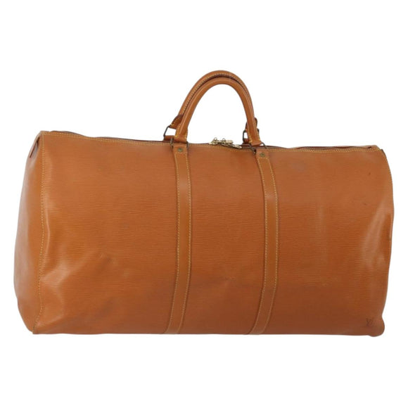 LOUIS VUITTON Epi Keepall 50 Boston Bag Brown M42968 LV Auth 191865A
