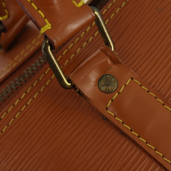 LOUIS VUITTON Epi Keepall 50 Boston Bag Brown M42968 LV Auth 191865A