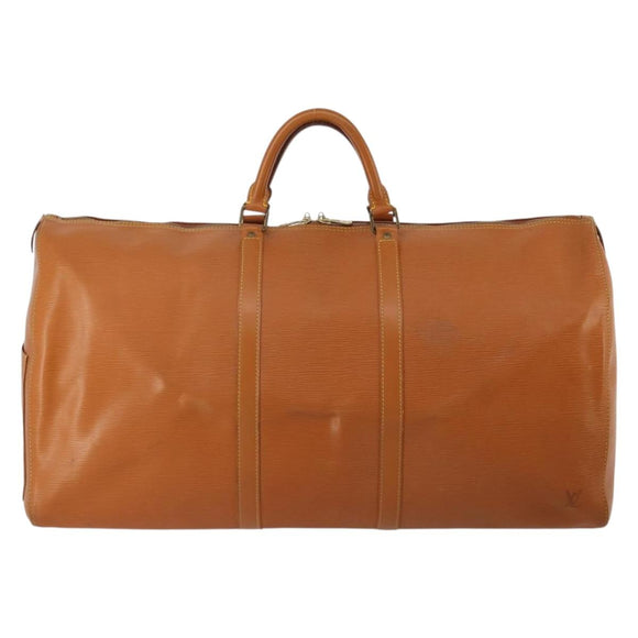 LOUIS VUITTON Epi Keepall 50 Boston Bag Brown M42968 LV Auth 191865A