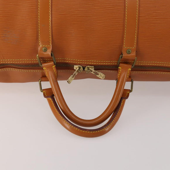 LOUIS VUITTON Epi Keepall 50 Boston Bag Brown M42968 LV Auth 191865A