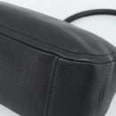 PRADA Hand Bag Leather Black Silver Auth 191866V-9