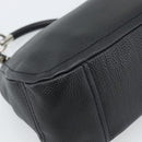 PRADA Hand Bag Leather Black Silver Auth 191866V-16