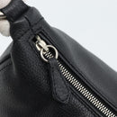 PRADA Hand Bag Leather Black Silver Auth 191866V-18