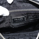 PRADA Hand Bag Leather Black Silver Auth 191866V-19