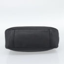 PRADA Hand Bag Leather Black Silver Auth 191866V-5