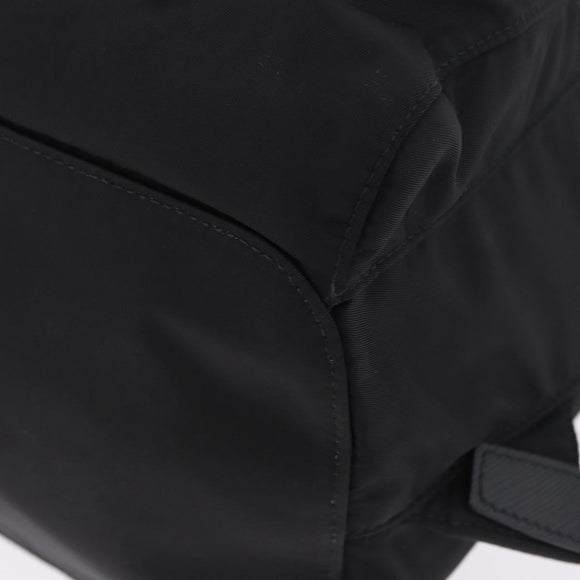 PRADA Backpack Nylon Black Silver Auth 191867M