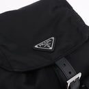 PRADA Backpack Nylon Black Silver Auth 191867M-19