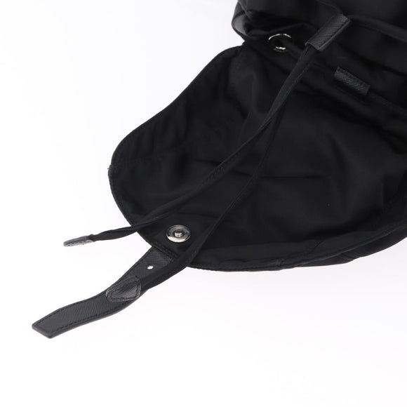 PRADA Backpack Nylon Black Silver Auth 191867M