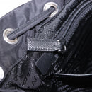 PRADA Backpack Nylon Black Silver Auth 191867M-28
