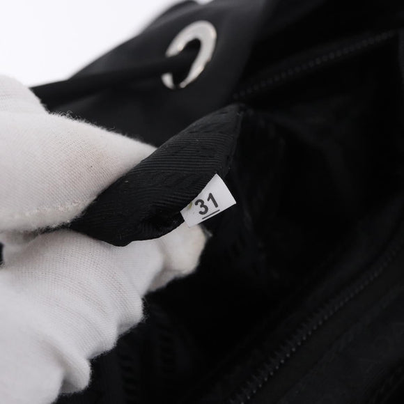 PRADA Backpack Nylon Black Silver Auth 191867M