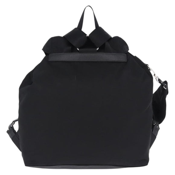 PRADA Backpack Nylon Black Silver Auth 191867M