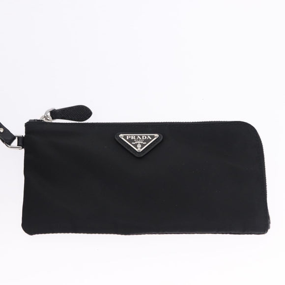 PRADA Backpack Nylon Black Silver Auth 191867M