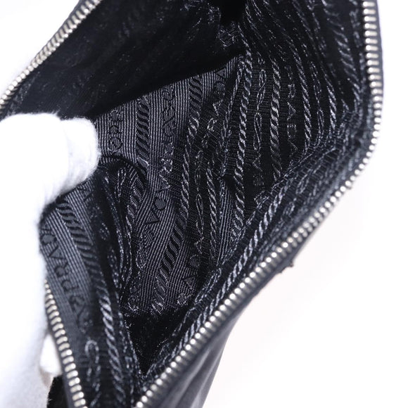 PRADA Backpack Nylon Black Silver Auth 191867M