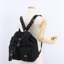 PRADA Backpack Nylon Black Silver Auth 191867M-34