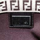 FENDI Zucchino Canvas Hand Bag Beige Silver Auth 191868V-17