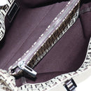 FENDI Zucchino Canvas Hand Bag Beige Silver Auth 191868V-11