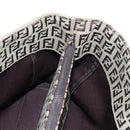 FENDI Zucchino Canvas Hand Bag Beige Silver Auth 191868V-18