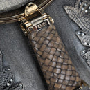 FENDI Shoulder Bag Denim Gray Gold Auth 191869SAV-16
