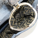 FENDI Shoulder Bag Denim Gray Gold Auth 191869SAV-18