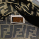 FENDI Shoulder Bag Denim Gray Gold Auth 191869SAV-19