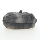 FENDI Shoulder Bag Denim Gray Gold Auth 191869SAV-9