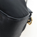 PRADA Hand Bag Nylon Leather 2way Black Gold Auth 191870V-18