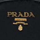 PRADA Hand Bag Nylon Leather 2way Black Gold Auth 191870V-20
