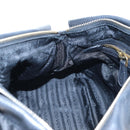 PRADA Hand Bag Nylon Leather 2way Black Gold Auth 191870V-23