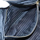 PRADA Hand Bag Nylon Leather 2way Black Gold Auth 191870V-26