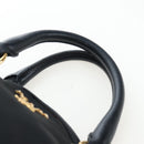 PRADA Hand Bag Nylon Leather 2way Black Gold Auth 191870V-14