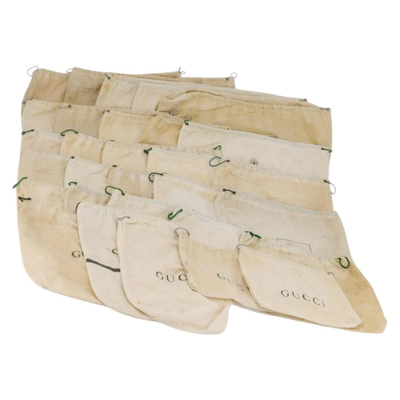 GUCCI Dust Bag cotton Set of 30 Beige Auth 191875