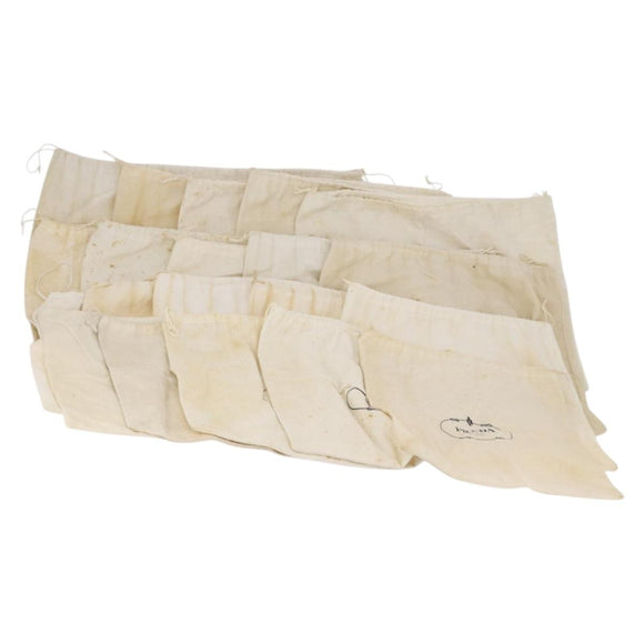 PRADA Dust Bag Cotton Set of 20 White Auth 191878