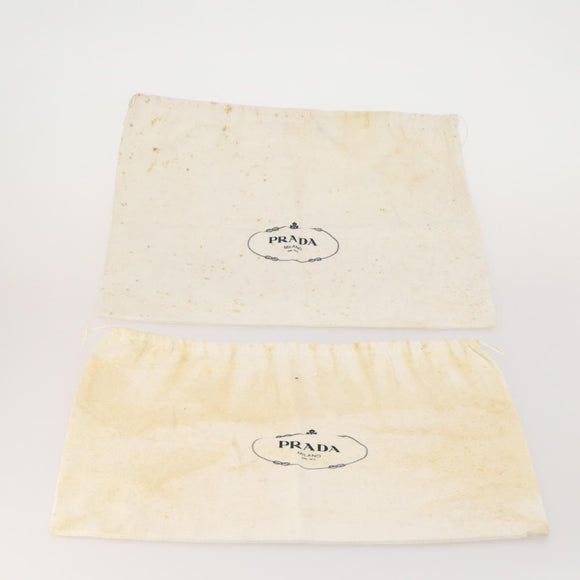 PRADA Dust Bag Cotton Set of 20 White Auth 191878