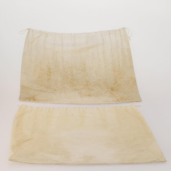 PRADA Dust Bag Cotton Set of 20 White Auth 191878