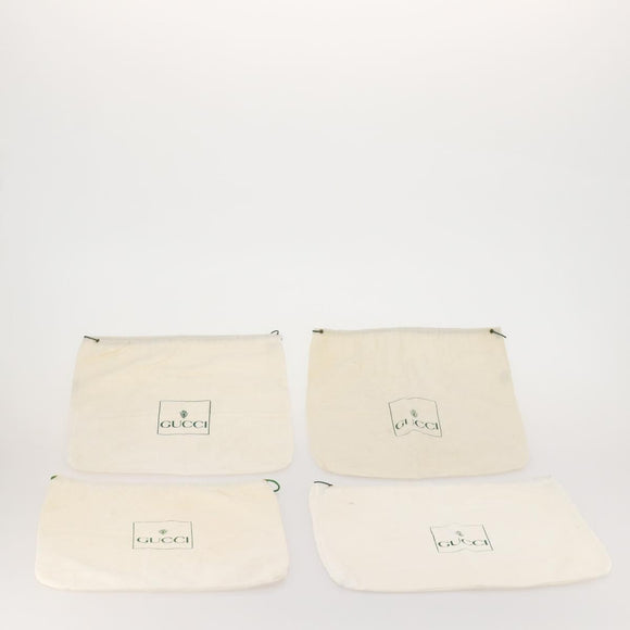 GUCCI Dust Bag Cotton Set of 20 White Auth 191880