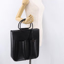 GUCCI Hand Bag Leather Black Silver 002 1118 0462 Auth 191886-23