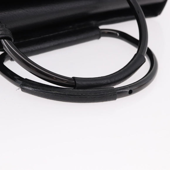 GUCCI Hand Bag Leather Black Silver 002 1118 0462 Auth 191886