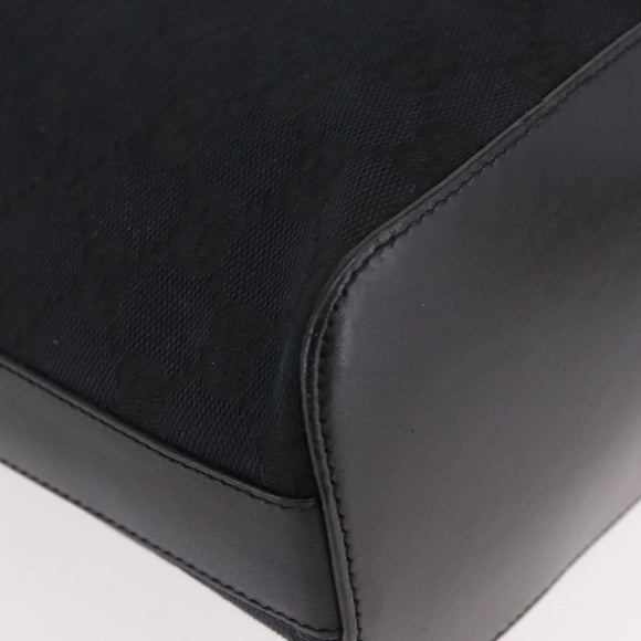 GUCCI GG Canvas Shoulder Bag Black Silver 001 3814 Auth 191887