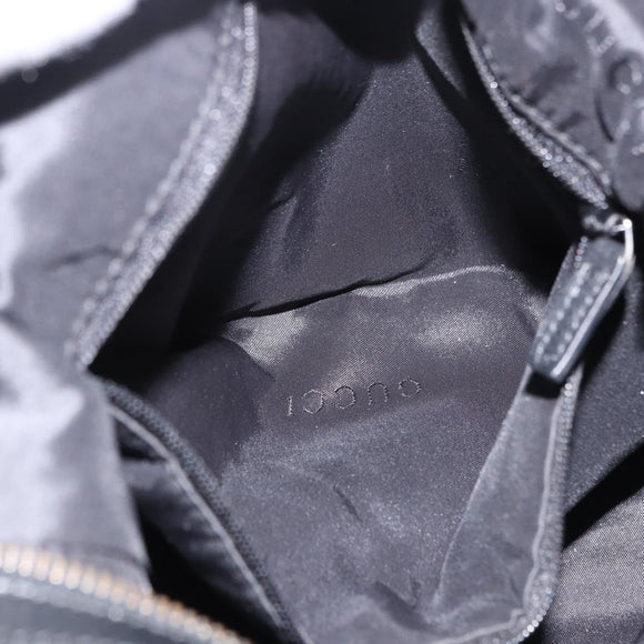 GUCCI GG Canvas Shoulder Bag Black Silver 001 3814 Auth 191887