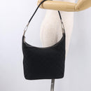GUCCI GG Canvas Shoulder Bag Black Silver 001 3814 Auth 191887-22