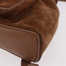 GUCCI Bamboo Backpack Suede Brown Gold 003 1705 0030 Auth 191888-13