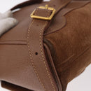 GUCCI Bamboo Backpack Suede Brown Gold 003 1705 0030 Auth 191888-15