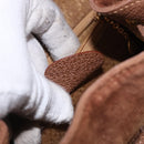 GUCCI Bamboo Backpack Suede Brown Gold 003 1705 0030 Auth 191888-24