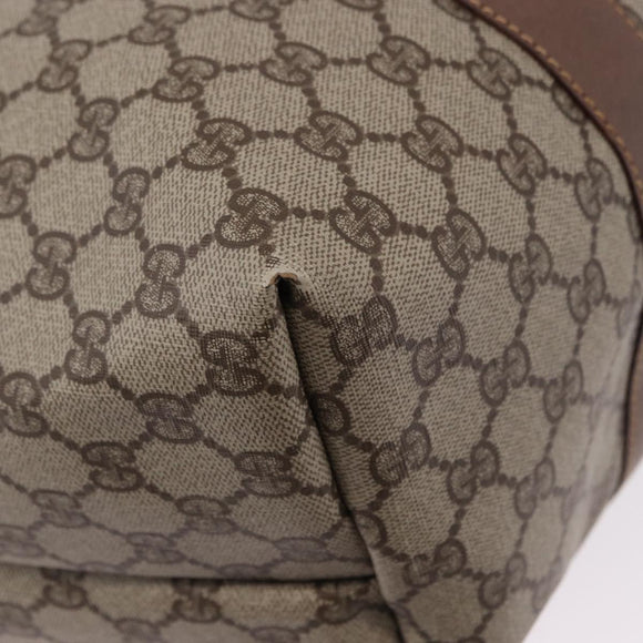 GUCCI GG Supreme Boston Bag PVC Beige Gold 012 1095 6080 Auth 191889