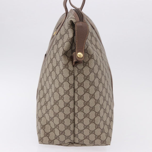 GUCCI GG Supreme Boston Bag PVC Beige Gold 012 1095 6080 Auth 191889