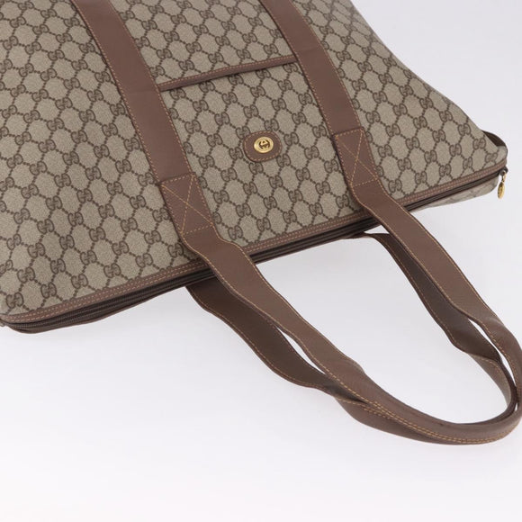 GUCCI GG Supreme Boston Bag PVC Beige Gold 012 1095 6080 Auth 191889