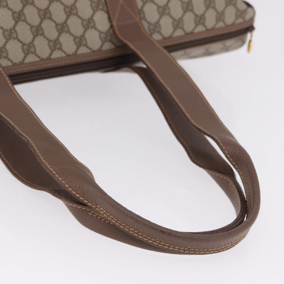 GUCCI GG Supreme Boston Bag PVC Beige Gold 012 1095 6080 Auth 191889